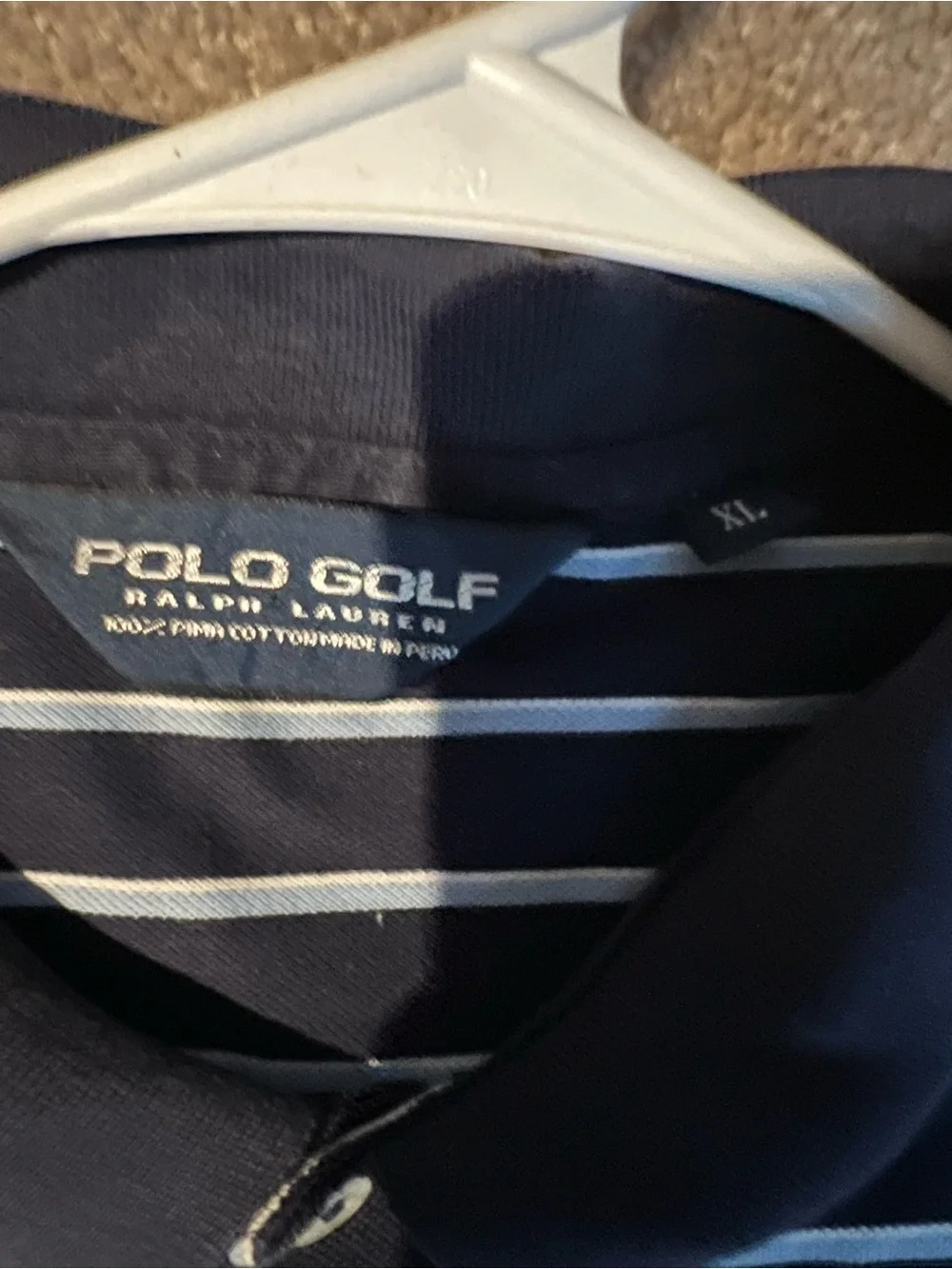 Polo by Ralph Lauren Men’s Navy Stripe Polo Shirt